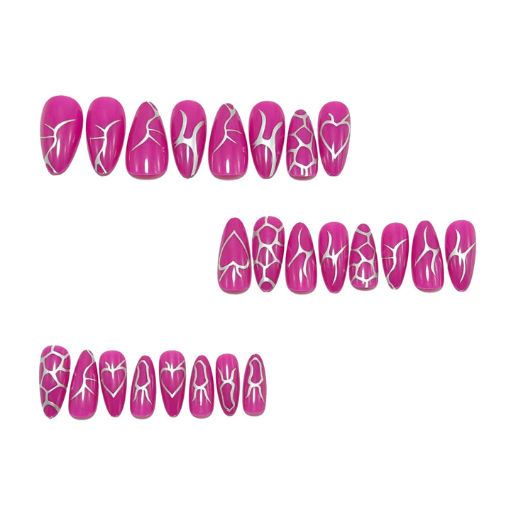 Artificial nails with stylish heart decorations Kalsten