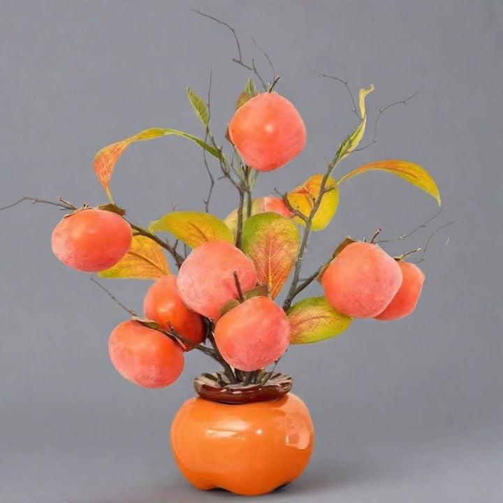 Realistic Decorative Faux Persimmon Branch