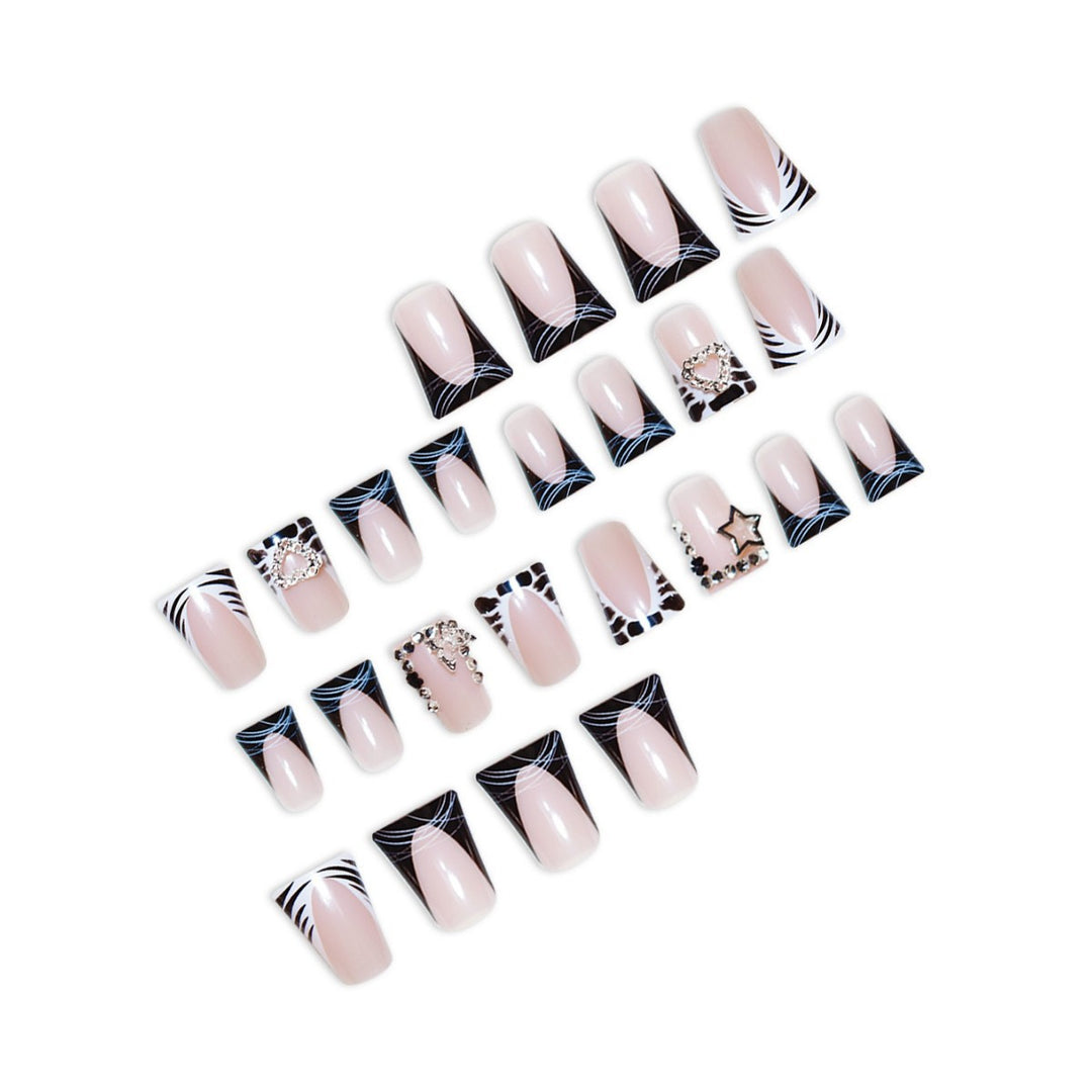 Glamorous Rhinestone Accent Nail Extensions Kalsten
