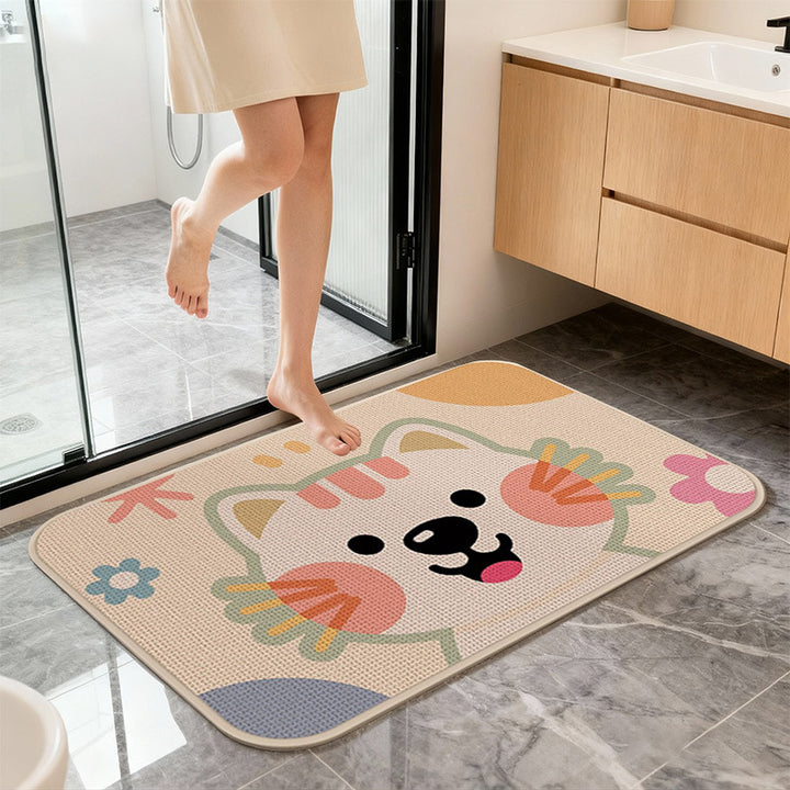 Cute Cartoon Cat Bath Mat Kalsten