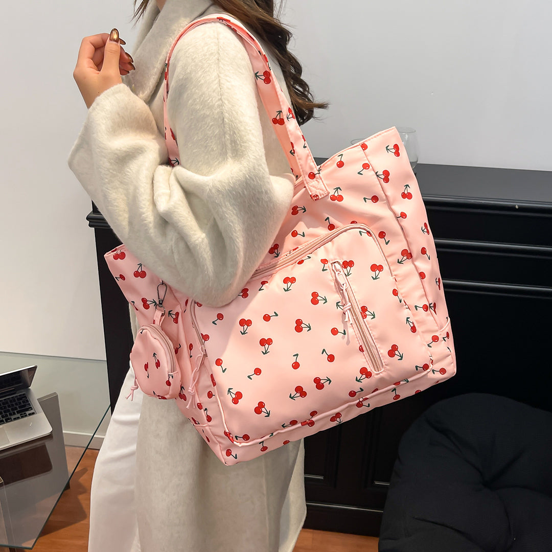 Functional Floral Print Tote Bag Kalsten