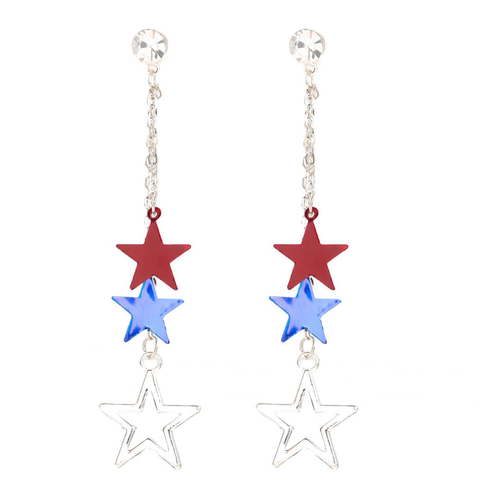 Women nan enamel horseshoe earrings with star motif and fishhook closure Kalsten