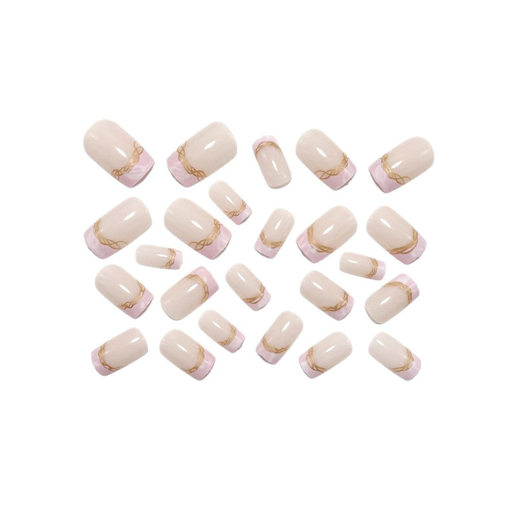 Elegant artificial nails with gold accents Kalsten