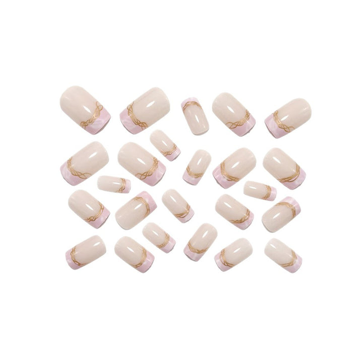 Elegant artificial nails with gold accents Kalsten