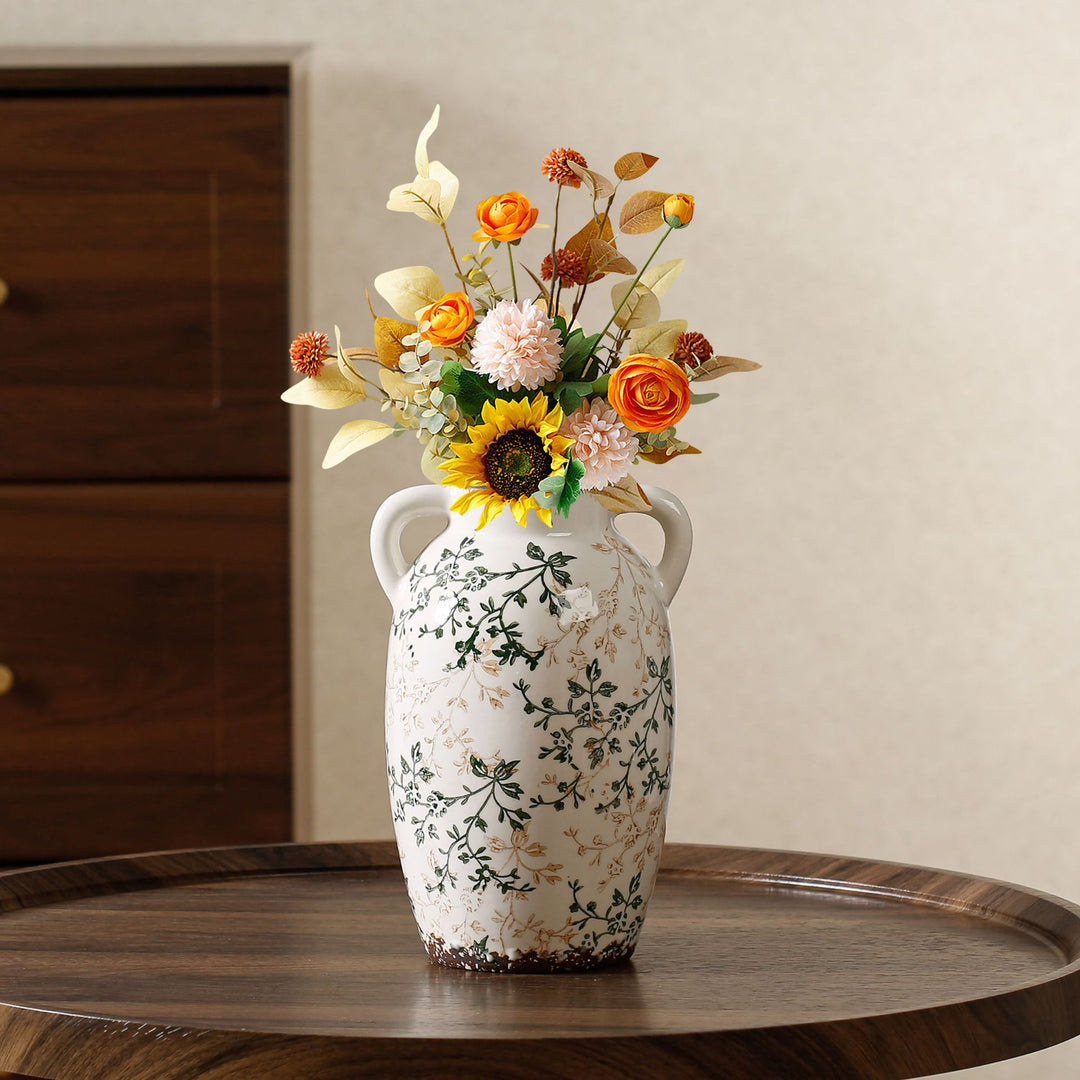Elegant and artistically decorated ceramic vase Kalsten