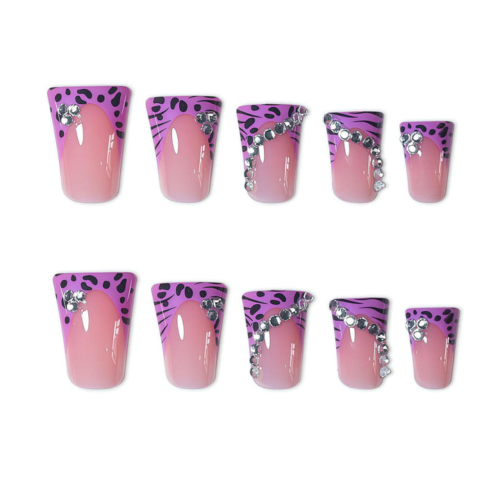 Decorative Nail Art Extensions with Gem Accents Kalsten