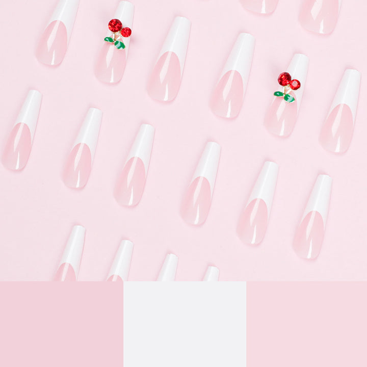 Elegant and artistic nail extensions with floral accent Kalsten