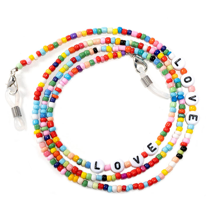 Love-themed Beaded Eyewear Chain Kalsten
