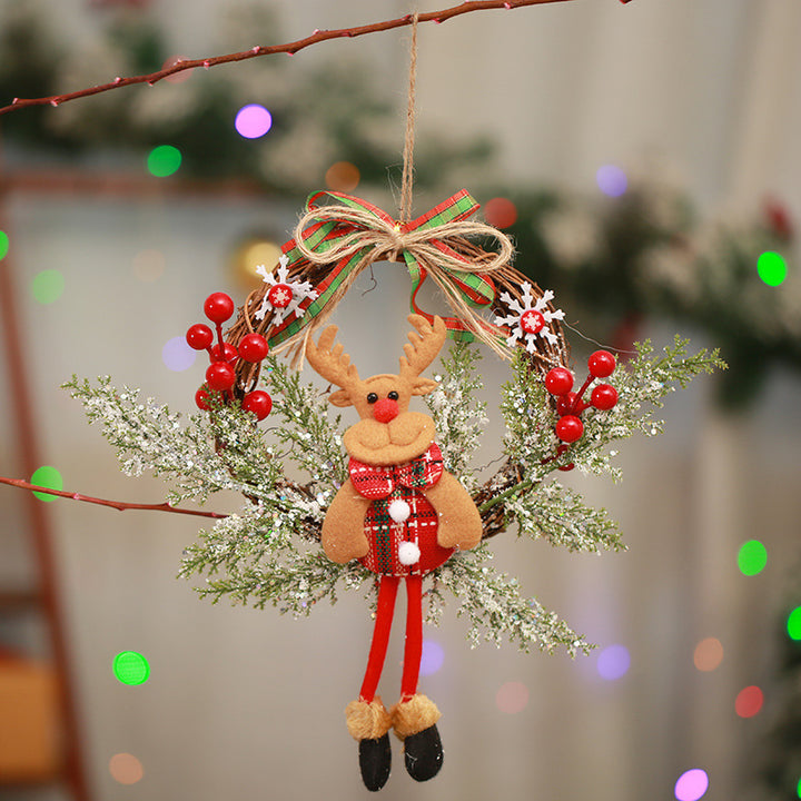 Festive Christmas wreath with pine cones and berries Kalsten