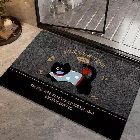 Playful Dog-Themed Bath Rug