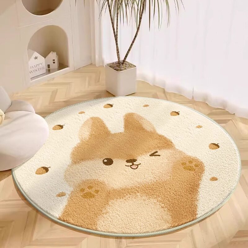 Plush Cartoon Dog Area Rug