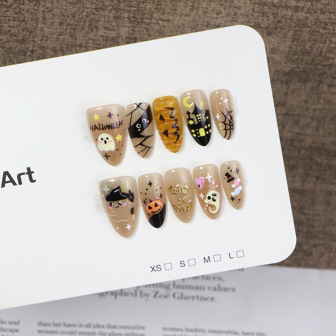 Halloween Themed Press-On Nail Art Kalsten