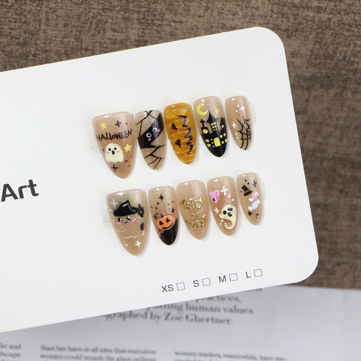 Halloween Themed Press-On Nail Art Kalsten