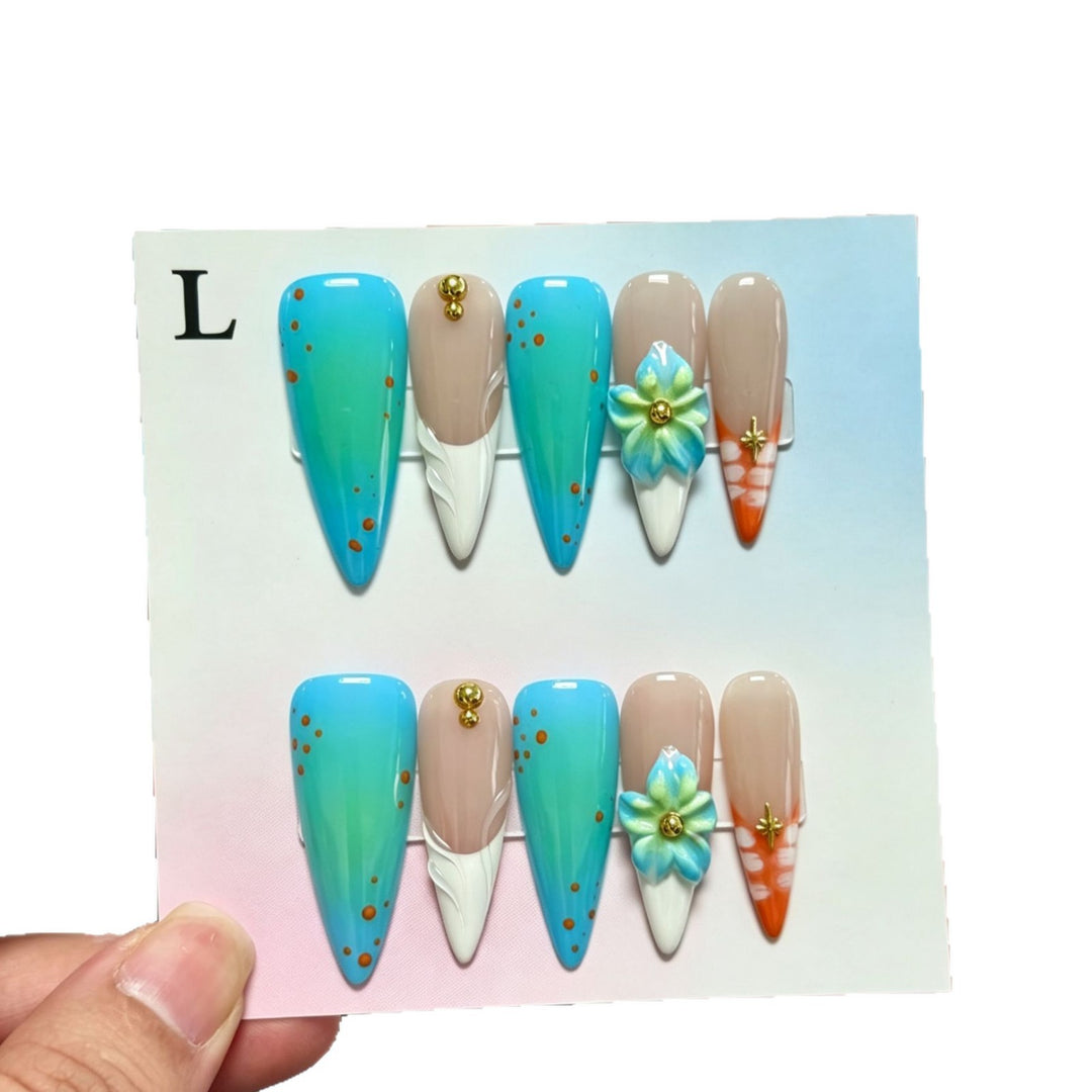 Creative Floral Design Press-On Nail Set