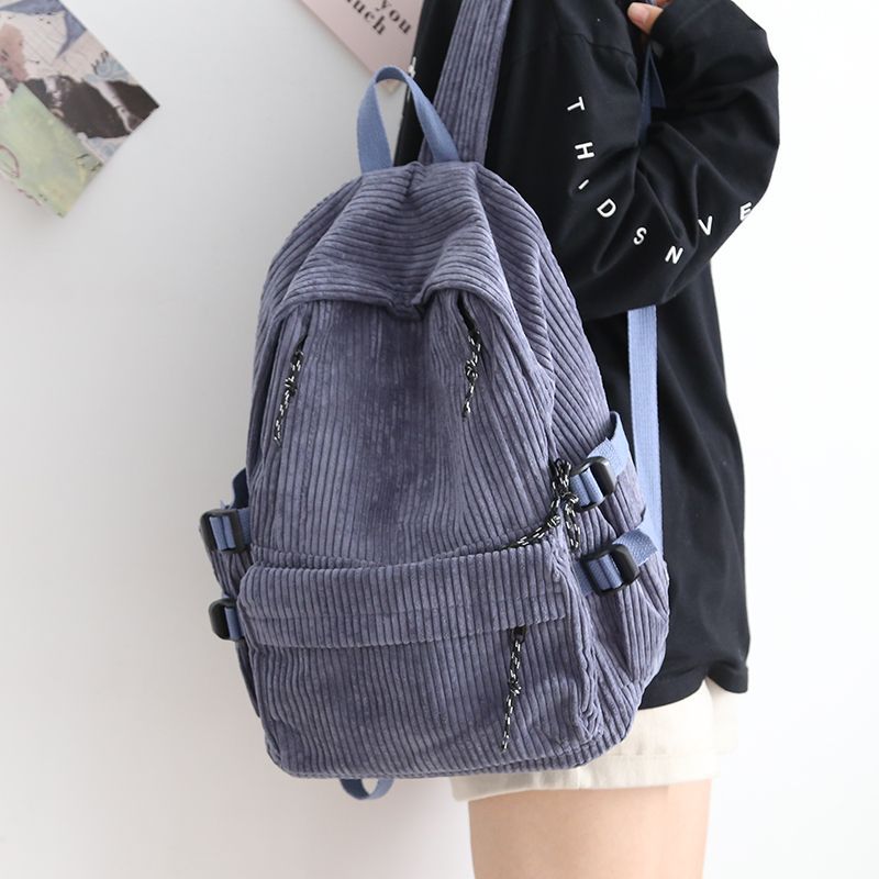 Cord-Backpack with Functional Zipper Pockets and Adjustable Shoulder Straps Kalsten
