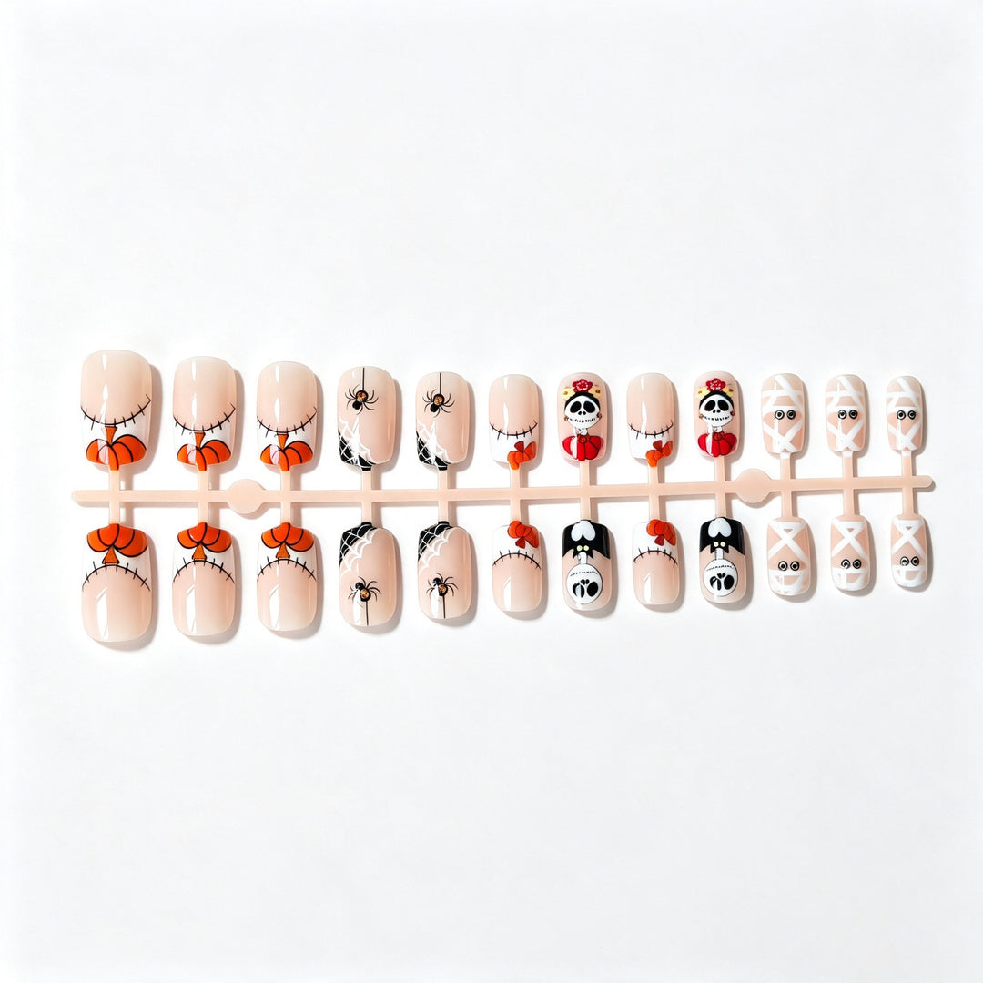Halloween-Themed Cartoon Nail Art Kit