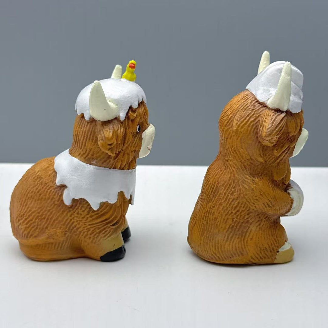 Funny Highland Cattle Figurine Kalsten