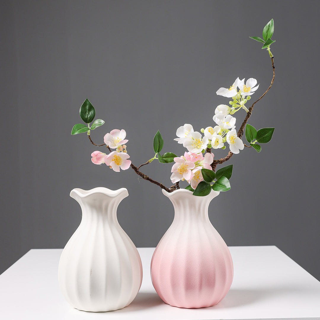Elegant Woven Ceramic Flower Vase