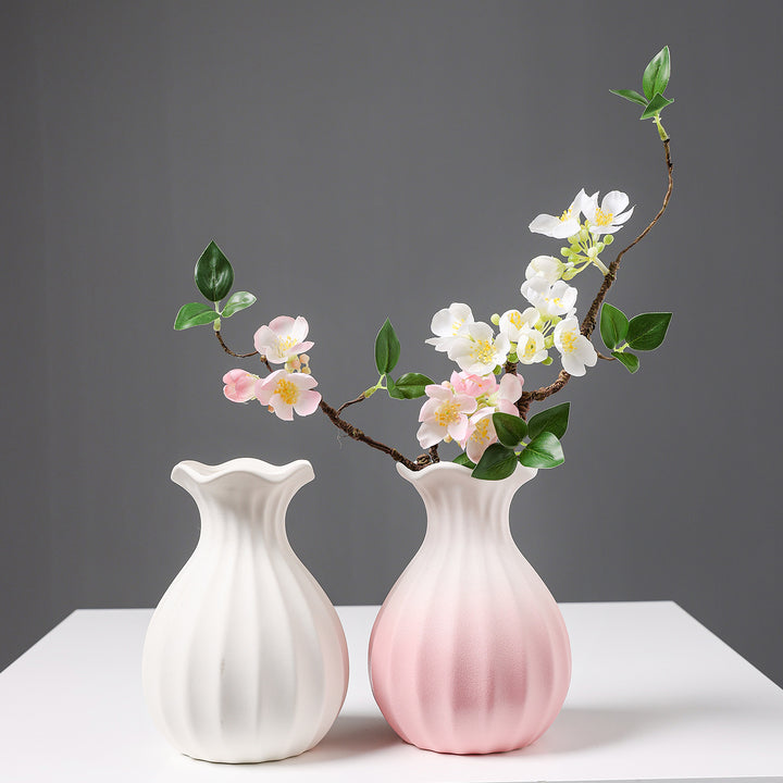 Elegant Woven Ceramic Flower Vase