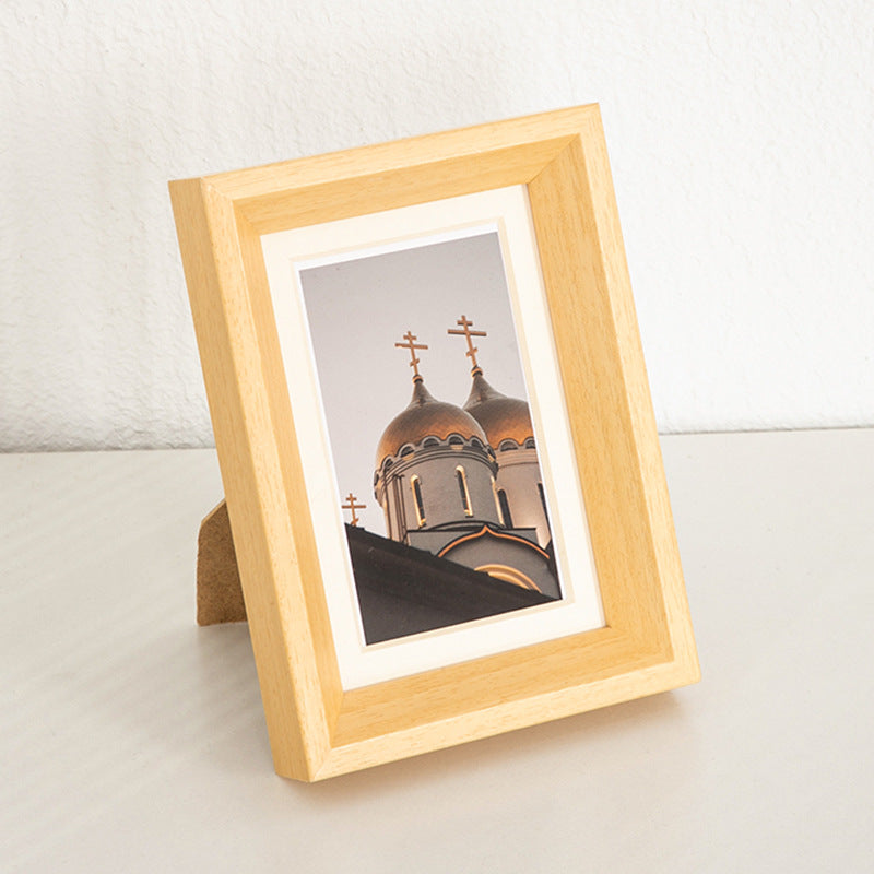 Rustic Wooden Photo Display Frame for Home