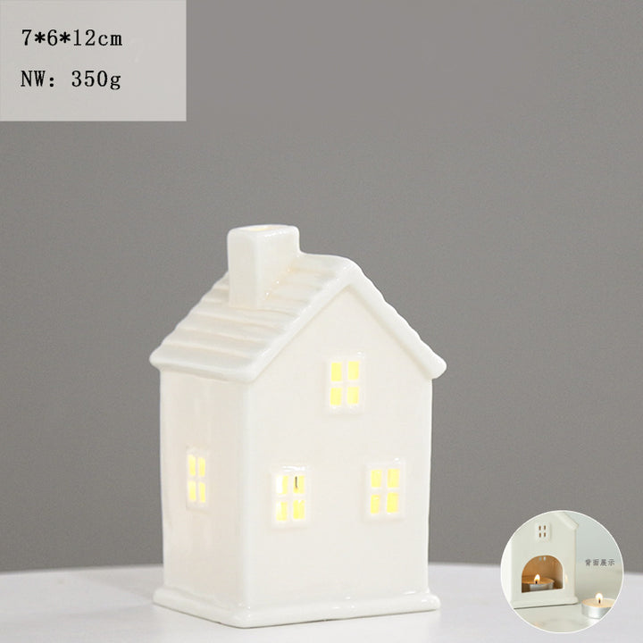 Decorative Ceramic House Candle Holder Kalsten
