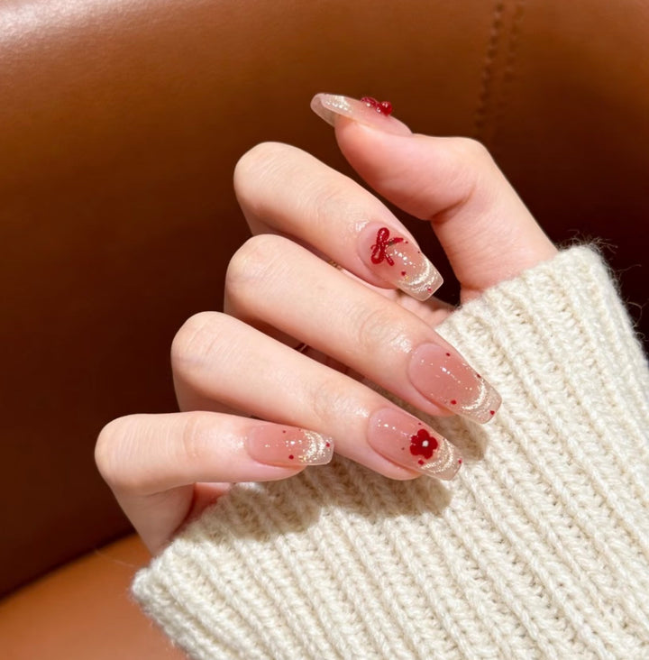 Decorative Floral Art Press-On Nails Kalsten