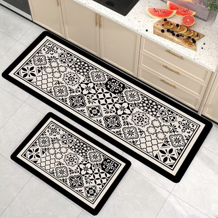 Stylish Floral Patterned Kitchen Mat Set