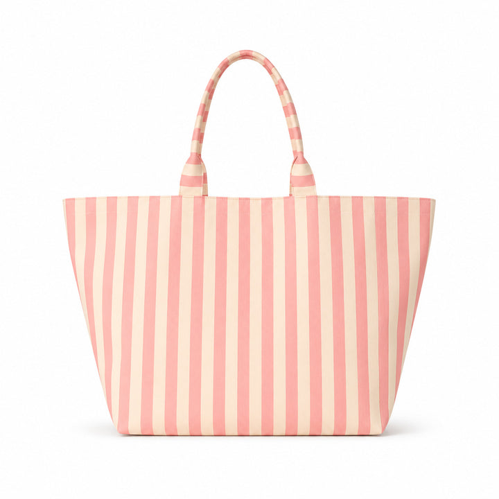 Beach bag with width, water-repellent stripes Kalsten