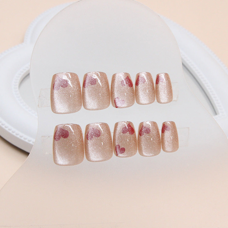 Heart Design Press-On Nail Tips Kalsten
