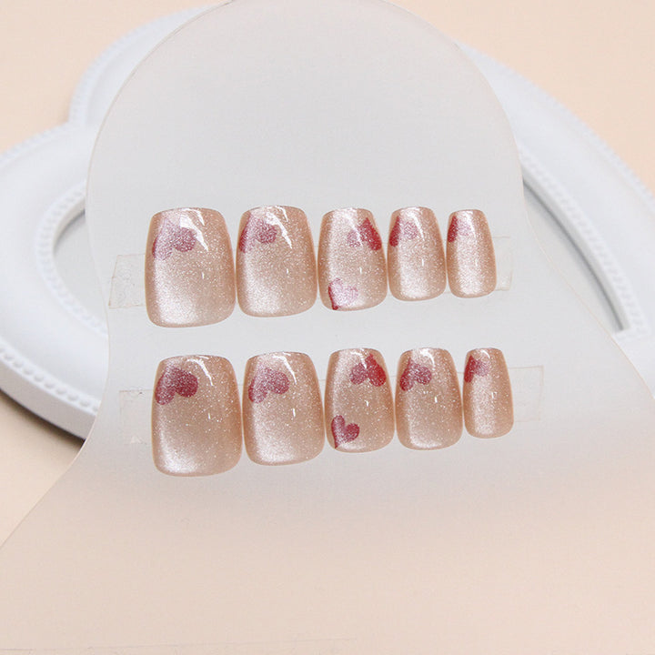 Heart Design Press-On Nail Tips Kalsten