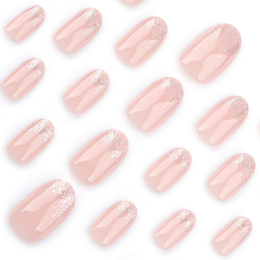 Glittering nail extensions with elegant gradient Kalsten