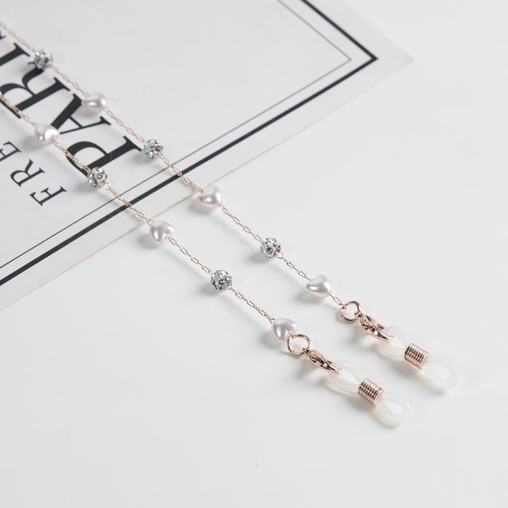Pearl and Crystal Decor Eyewear Chain Kalsten