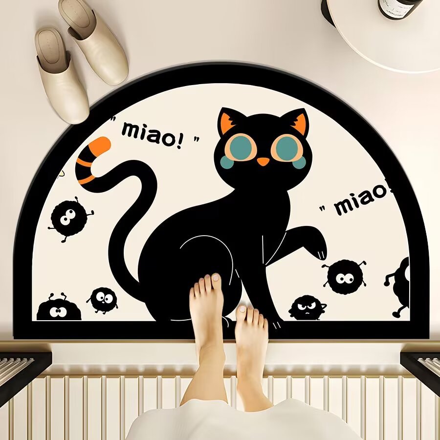 Fun Cat-Themed Bathroom Mat Kalsten