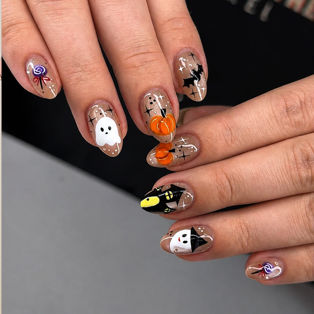 Halloween-Themed Press-On Nail Art Set Kalsten 1788495618