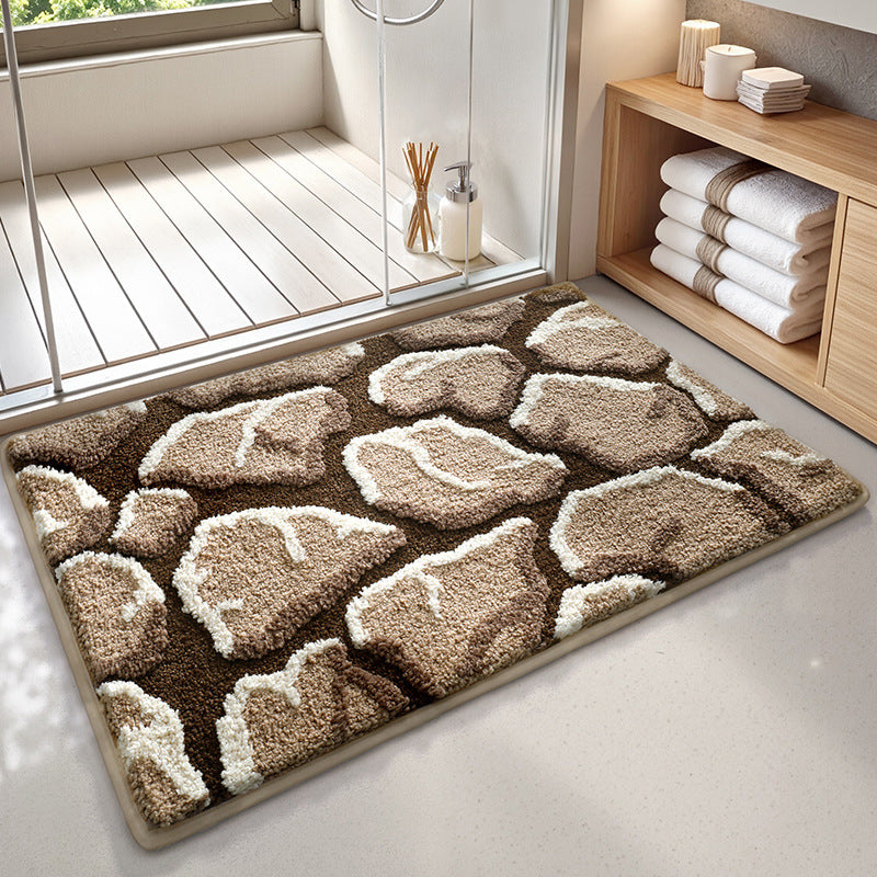 Plush Textured Bath Mat Kalsten