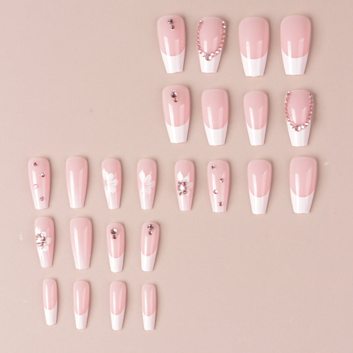 Floral Embellished Press-On Nail Tips Kalsten