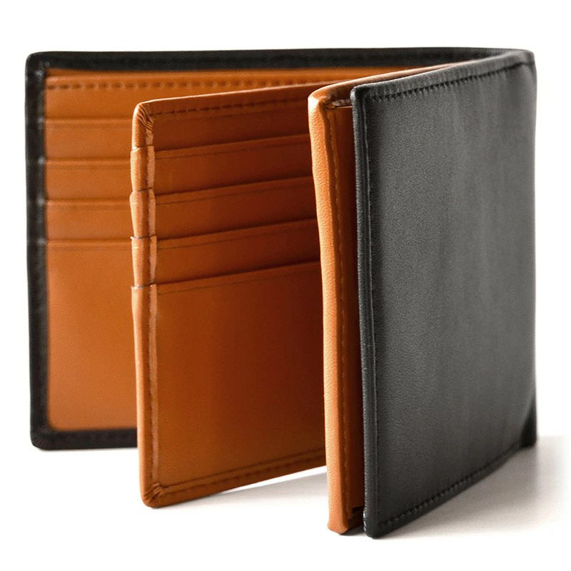 Dual-Tone Leather Bi-Fold Wallet Kalsten