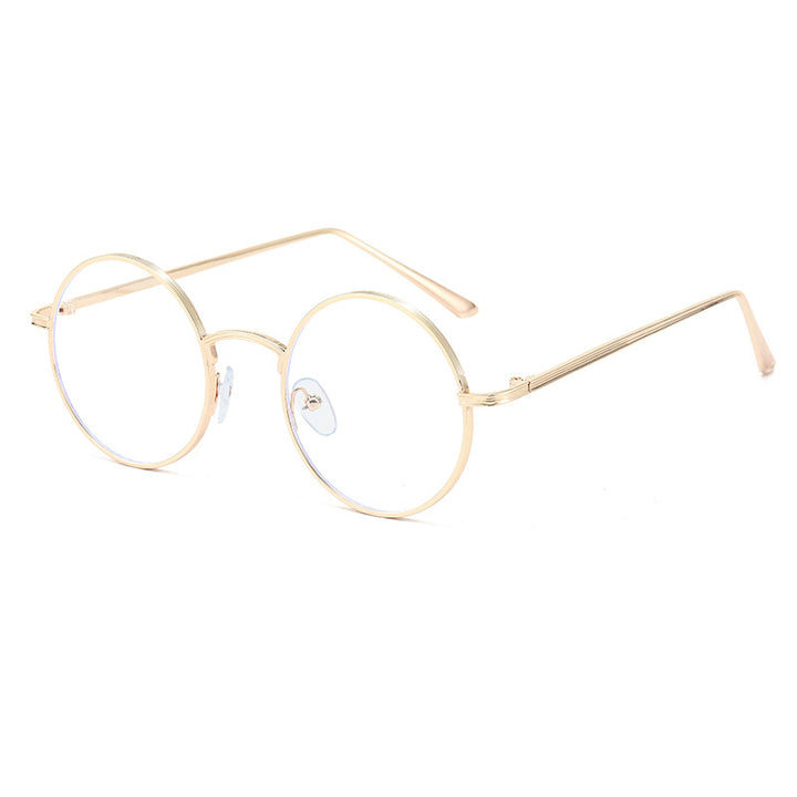 Ladies fashionable glasses with round lenses and fine metal frame Kalsten
