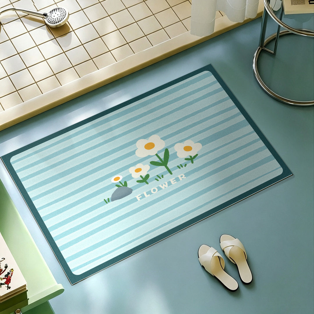 Playful Cartoon-Themed Bath Mat