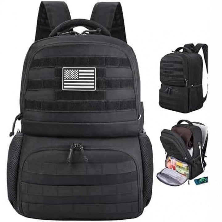Multifunctional Backpack with Multiple Compartments and Attachment Options Kalsten
