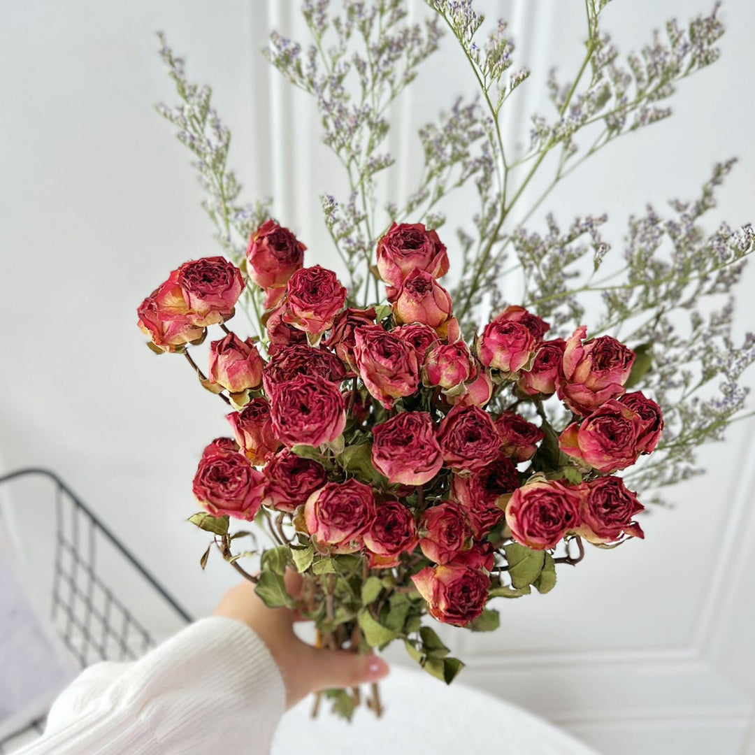 Dried Floral Rose Bouquet with Botanical Filler