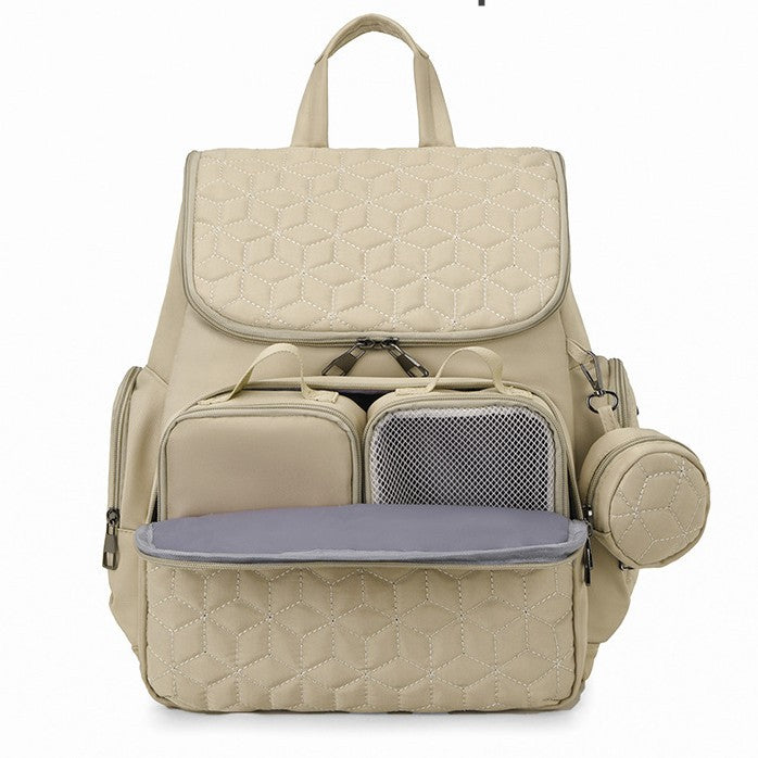 Quilted Multi-Compartment Backpack Kalsten
