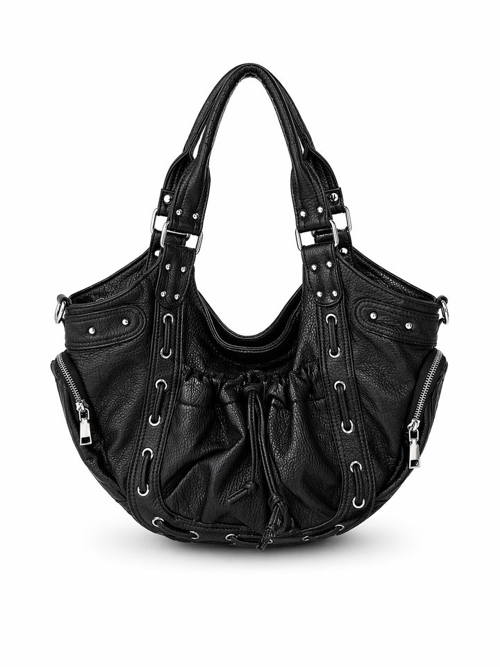 Casual Multi-Pocket Hobo Bag