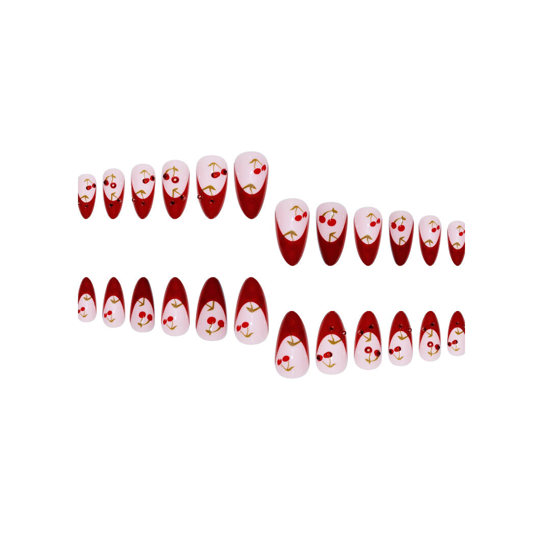 Artistic Cherry Blossom Press-On Nail Set Kalsten