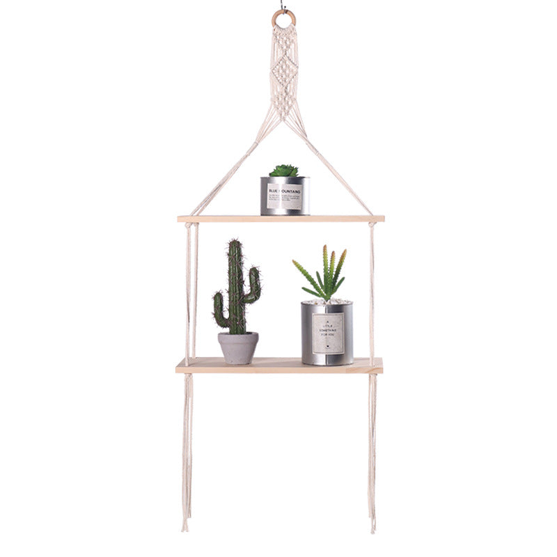 Decorative Macramé Plant Shelf