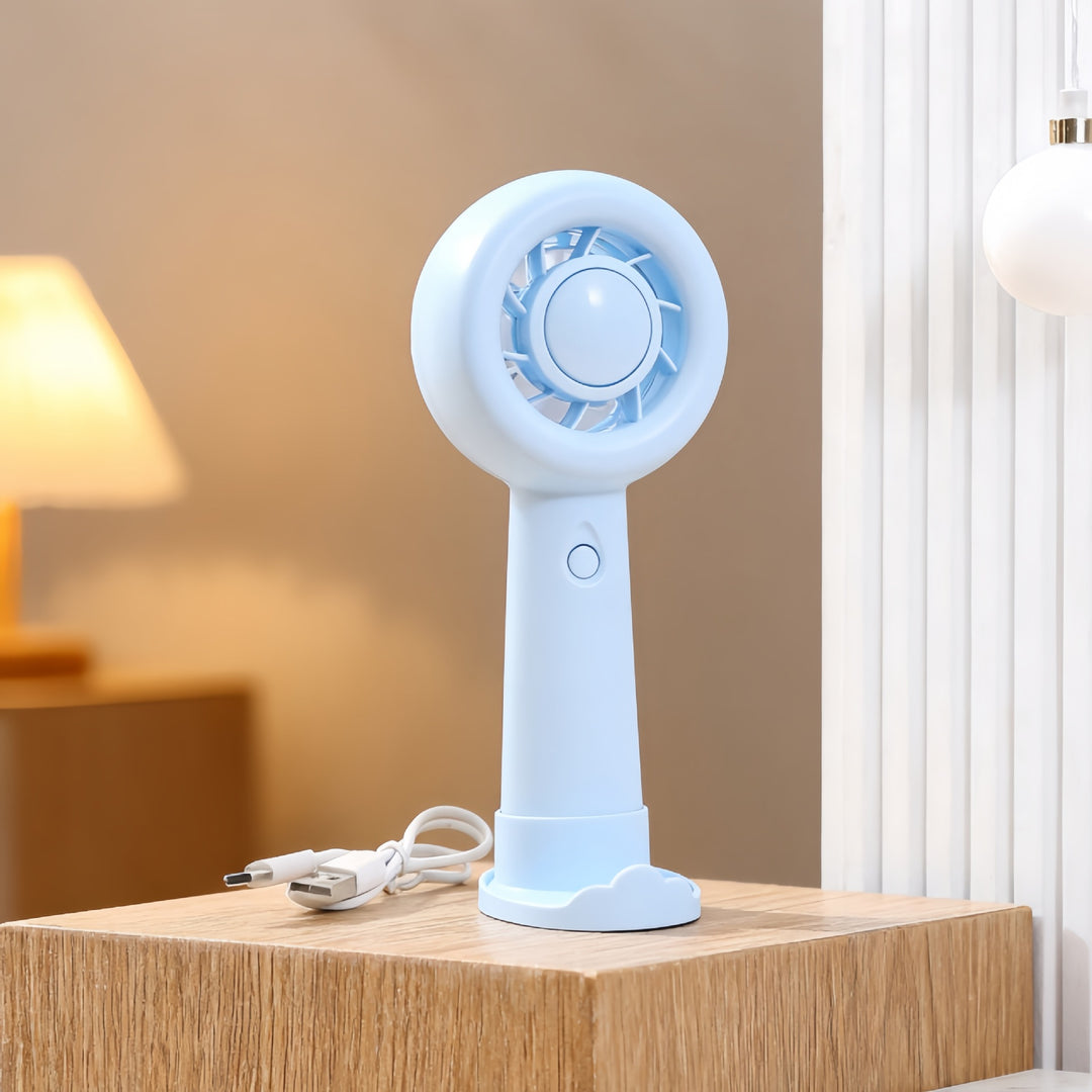 Ladies Portable Hand Fan with Ergonomic Design and USB Charging Function Kalsten