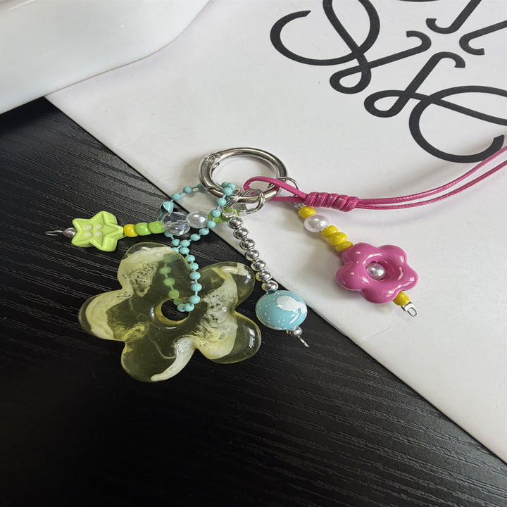 Colorful Floral Charm Keychain Kalsten
