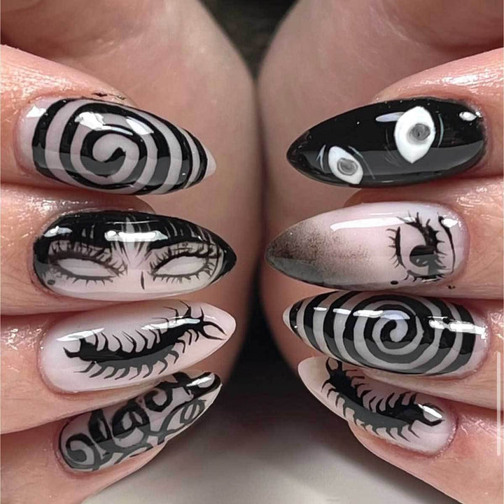 Artistic Halloween-Inspired Nail Art Design Set