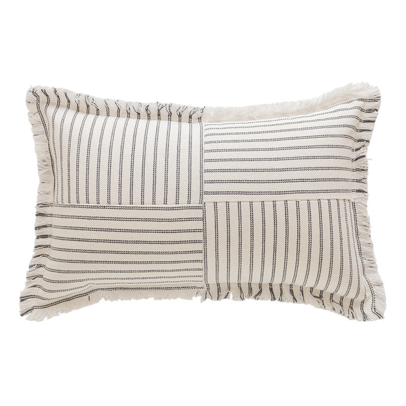 Textured Stripe Decorative Throw Pillow