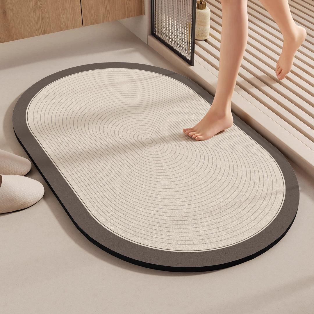 Elegant Oval Decorative Area Mat
